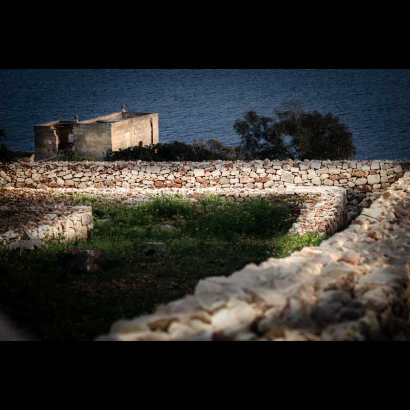 Canvas: Rustic Charm - Maltese Countryside Rubble Walls