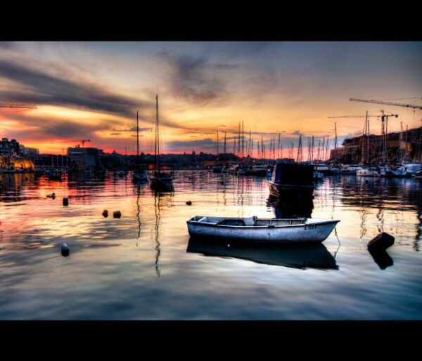 Canvas: Kalkara Marina Sunset Bliss