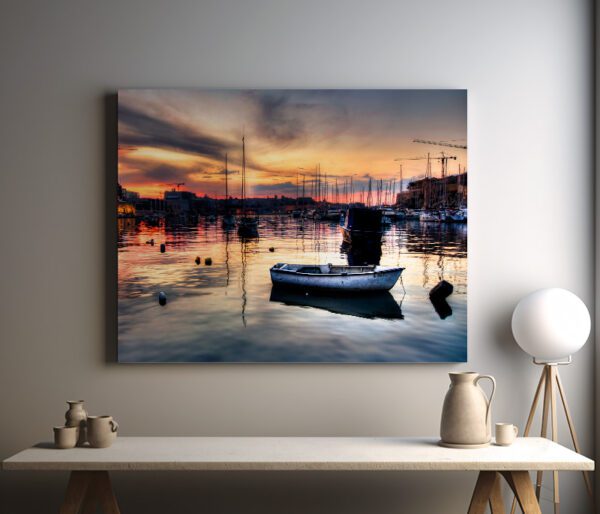 Canvas: Kalkara Marina Sunset Bliss