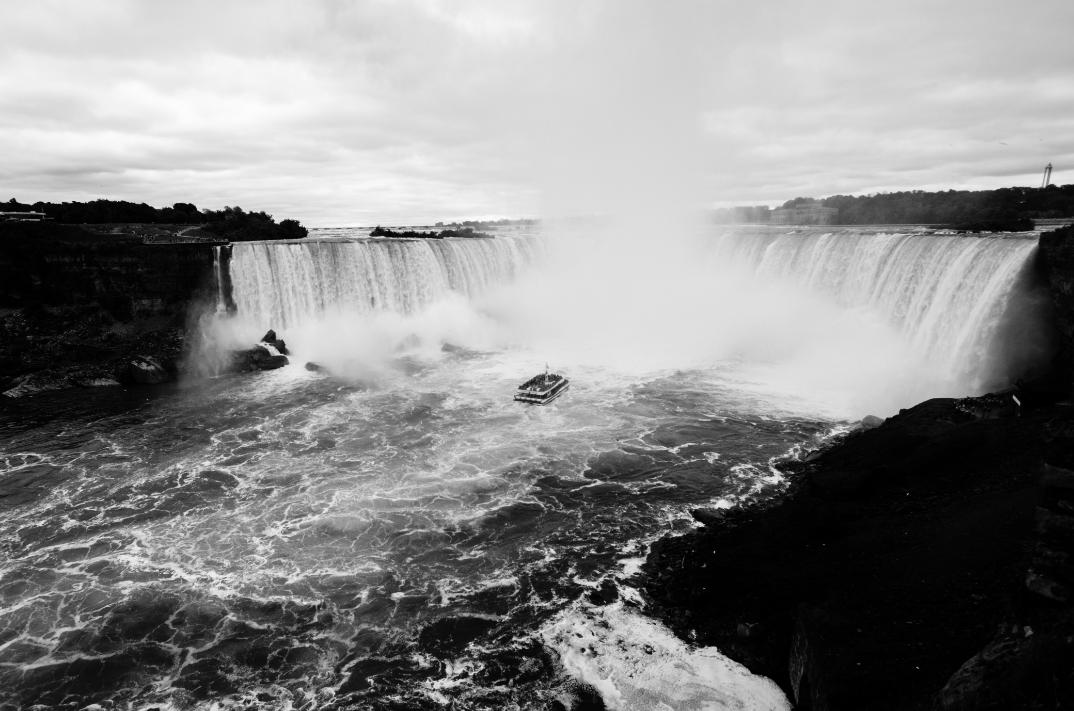 Canvas: Majestic Encounter: Niagara Falls Tourist Boat