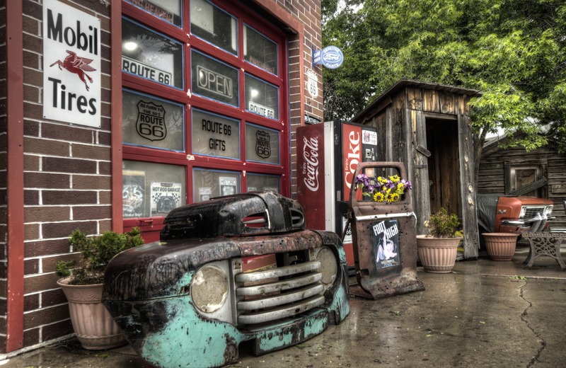 Canvas:  Vintage Treasures: Route 66 Souvenir Shop