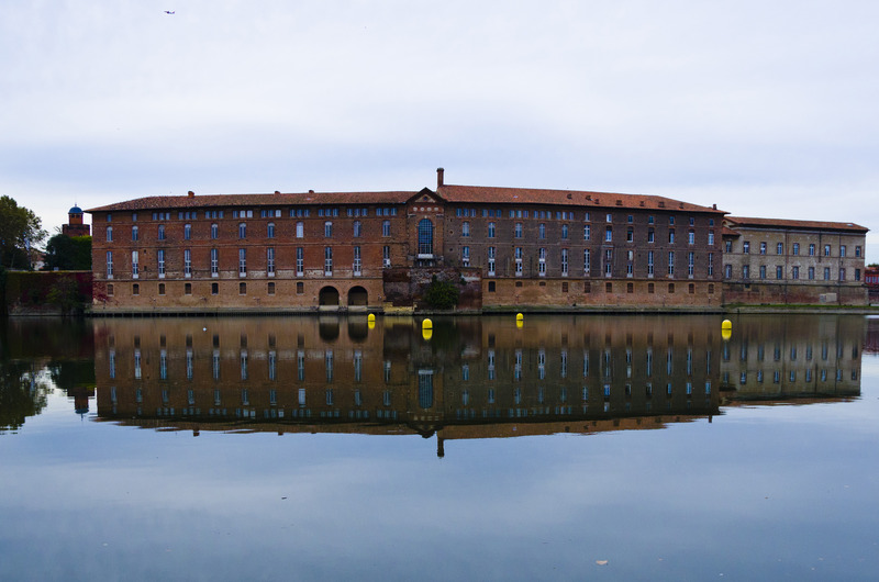 Canvas:  Dawn Serenity: Toulouse Riverside Reflections