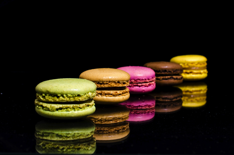 Canvas: Harmony in Hues: Quintet of Delightful Macarons