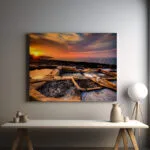 Kalkara Sunset Salt Pans,malta sunset,kalkara salt pans,salt pans canvas print,salt pans framed print,kalkara sunset wall art,coasltine at sunset