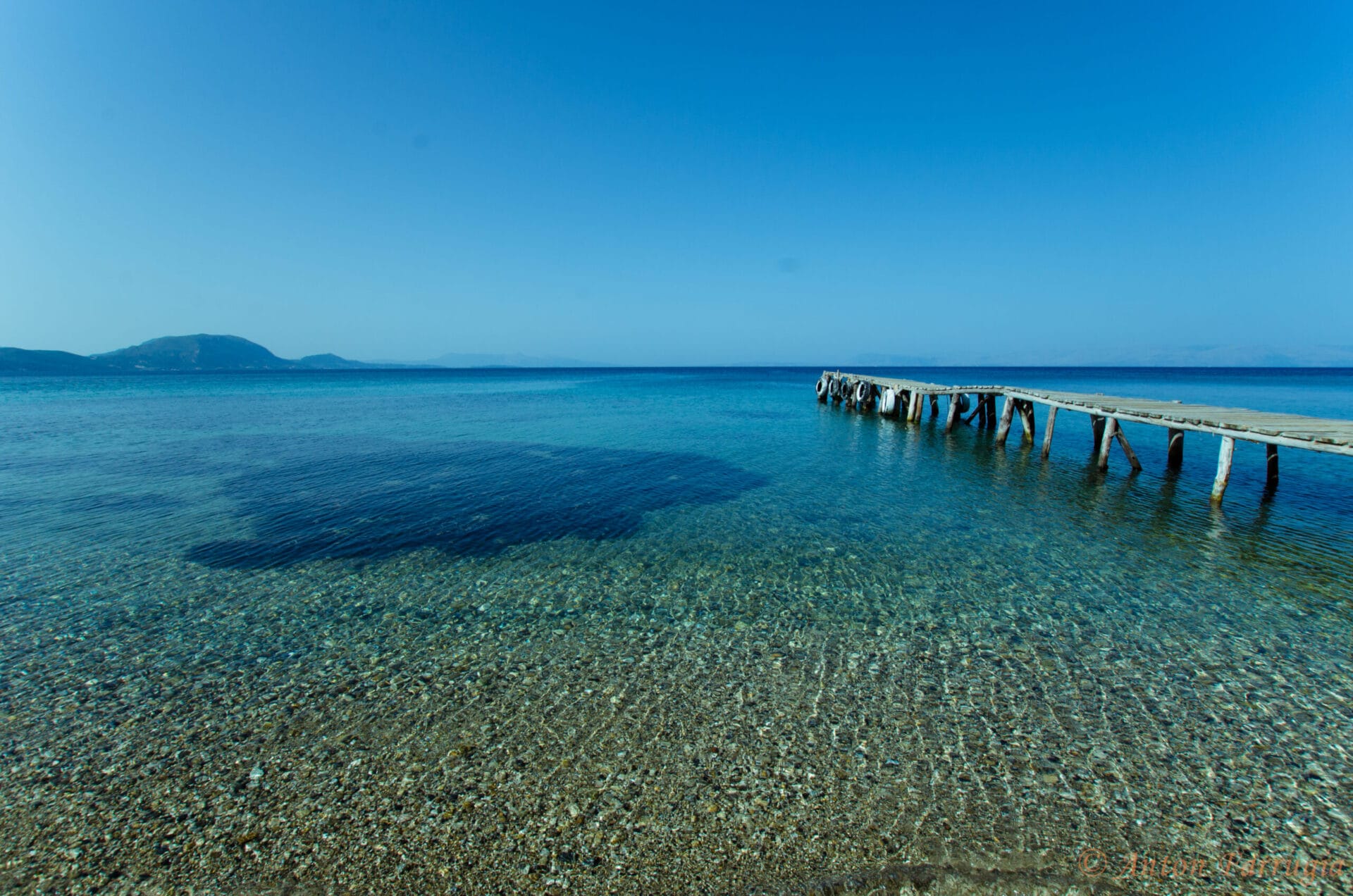 Corfu Beach Crystal Blue Wall Art