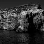 The fungus rock in Dwejra Gozo in timeless black and white