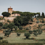 rustic church in the Tuscan countryside