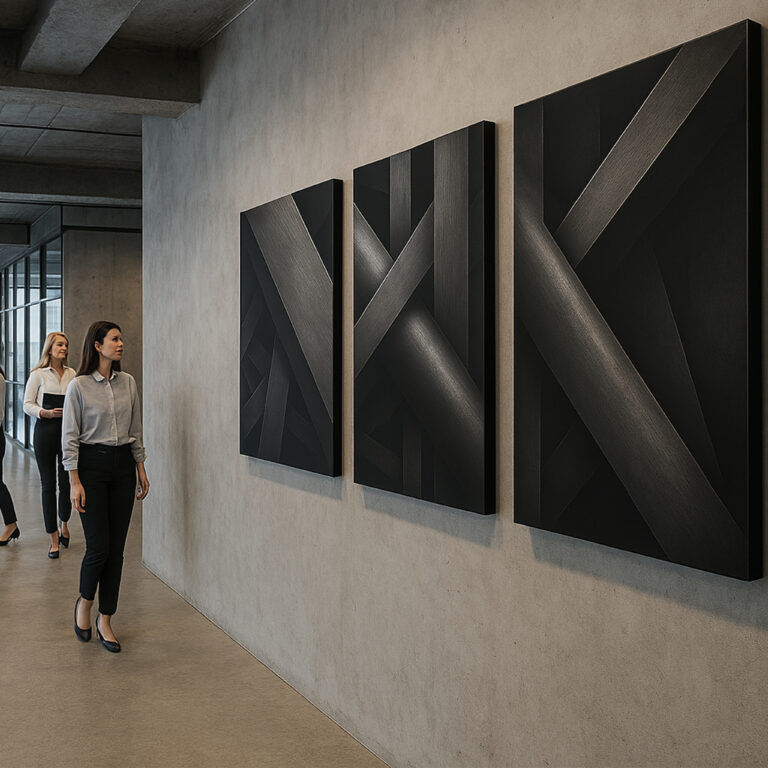 industrial harmony – 3 piece canvas wall art set