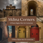 Mdina Corners – 5 Photo Digital Wall Art Collection - Malta Wall Art