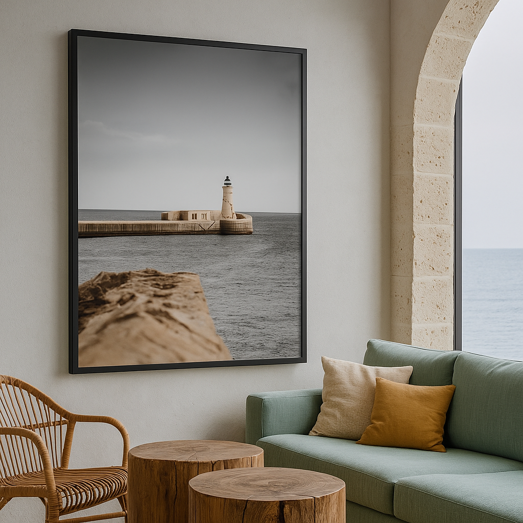 Valletta Solitude – The Lighthouse - Malta Wall Art