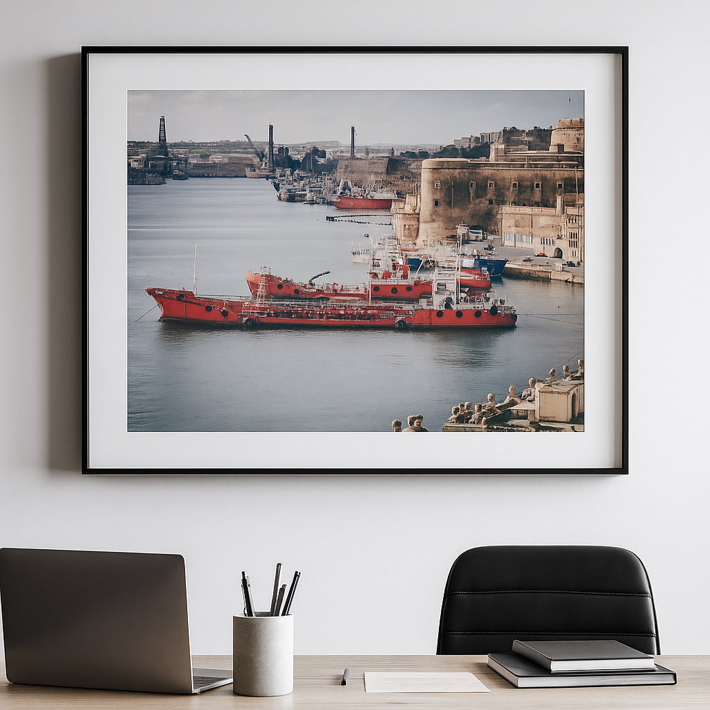 Valletta – Red Giants of the Grand Harbour - Malta Wall Art