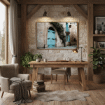 A vibrant blue door against a rustic stone wall in the ancient city of Mdina, Malta, with potted plants cascading from a balcony above, suggesting a serene Mediterranean lifestyle.
