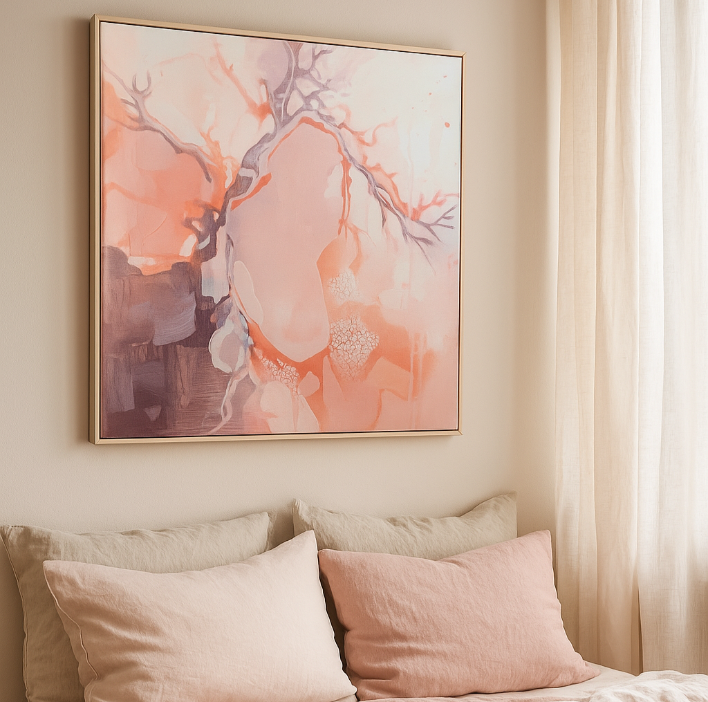 peach branches Abstract Peach Branches - Wall Art