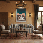 A person stands on the ancient red steps of St. Agatha's Tower, looking out at the shimmering blue Mediterranean Sea under a clear sky, capturing the historical beauty and serene landscape.