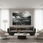 Gozo Dwejra Tower reflecting in the Mediterranean Sea at sunset with a couple walking on the shore, emphasizing a tranquil and picturesque lifestyle