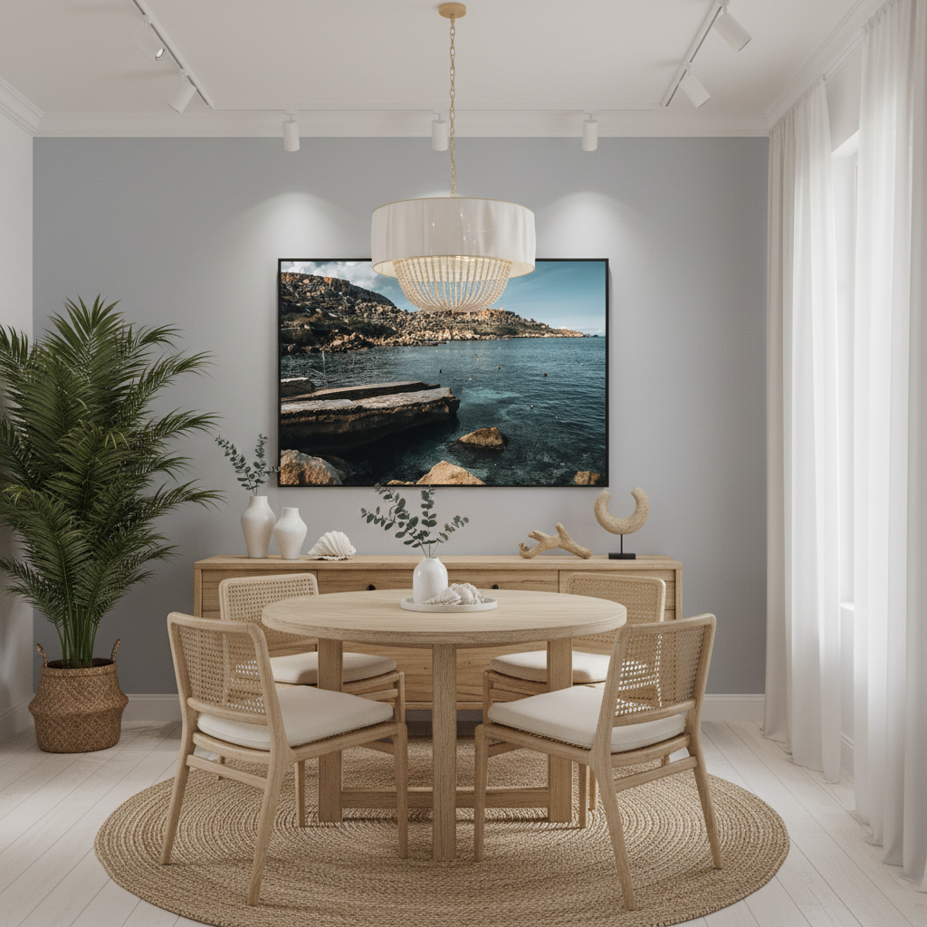 A person on a Gozo Dahlet Qorrot Bay towel, enjoying a sunny beach day with clear blue water and limestone cliffs in the background, embodying relaxation and luxury.