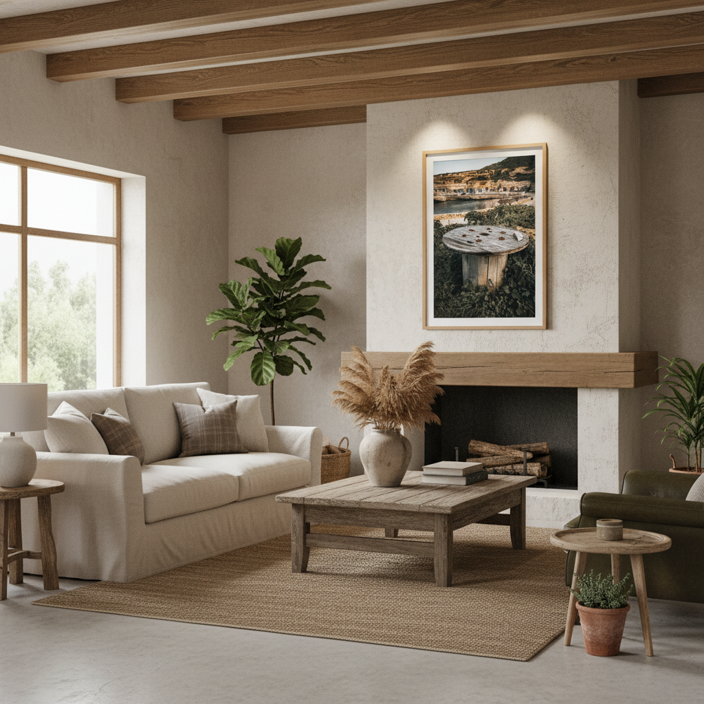 Gozo Dahlet Qorrot Wooden Spool in a lifestyle shot, showcasing the product in use or a styled setting, highlighting its aesthetic appeal