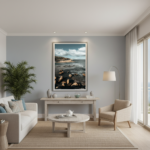 Gozo Qbajjar Xwejni Coastline mockup #1 in a lifestyle setting, captured from a drone perspective, showcasing the natural beauty of the coastline