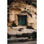 Gozo Dahlet Qorrot Green Door - Malta Wall Art