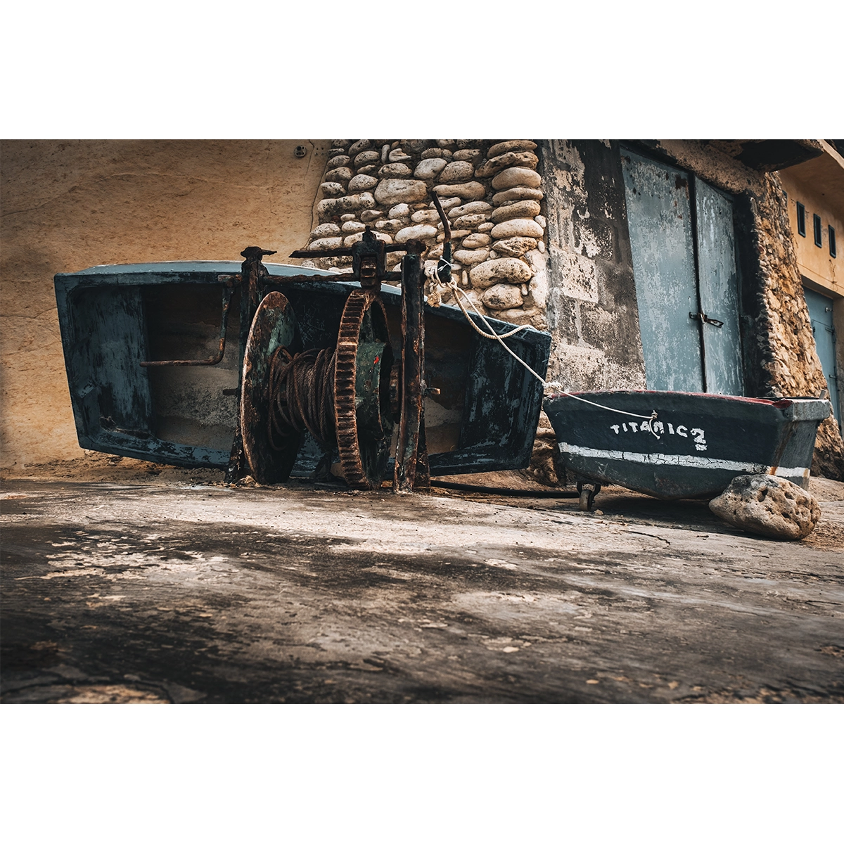 Gozo Dahlet Qorrot Winch - Malta Wall Art