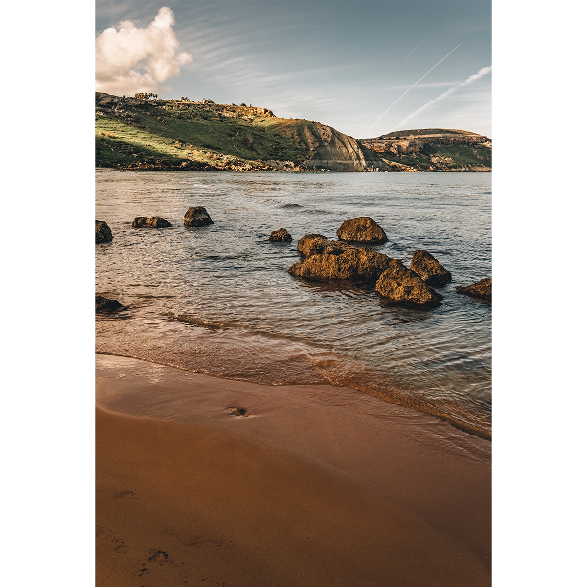 Gozo Ramla Shoreline - Malta Wall Art