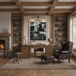 Gozo Qbajjar Battery Monochrome wall art in a modern, minimalist living room with a neutral color palette, natural light, and a few carefully selected decorative objects