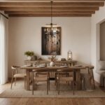 A lifestyle image featuring 'Malta Mdina Lantern Alley - Wall Art' displayed above a cozy, modern fireplace with a minimalist mantelpiece, a stack of art books, and a trailing green plant in a terracotta pot. The warm lighting from the fireplace and a nearby floor lamp illuminates the artwork, highlighting its rich colors and intricate details, making the living space feel inviting and stylish.