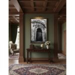 Rabat Malta Augustinian Friars Facade art print displayed in a modern living room above a sofa with neutral tones and natural light.