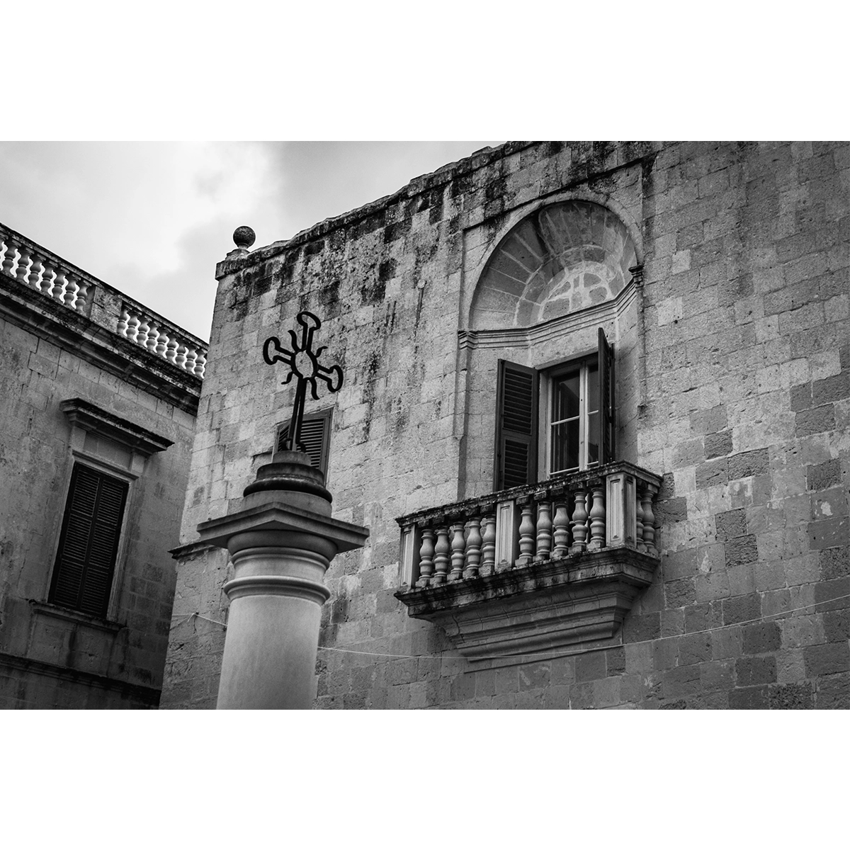 Malta Mdina Cross Balcony - Wall Art