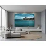 Gozo Qbajjar Qolla l-bajda is shown during blue hour with a person in the foreground observing the bay, conveying a peaceful lifestyle.