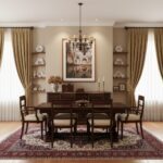 A framed print of a hidden alley in Valletta, Malta, hangs on a light gray living room wall above a beige sofa with decorative pillows, a wooden side table with a plant, and a wicker basket.