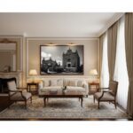A person admiring the facade of Malta Bahrija Kuncizzjoni Church in a serene, sun-drenched lifestyle setting, with traditional Maltese architecture visible in the background and a clear blue sky overhead.