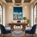 A person in a casual setting is looking at a smartphone displaying a vertical image of a white cross against a clear blue sky, with traditional Maltese buildings in the background.