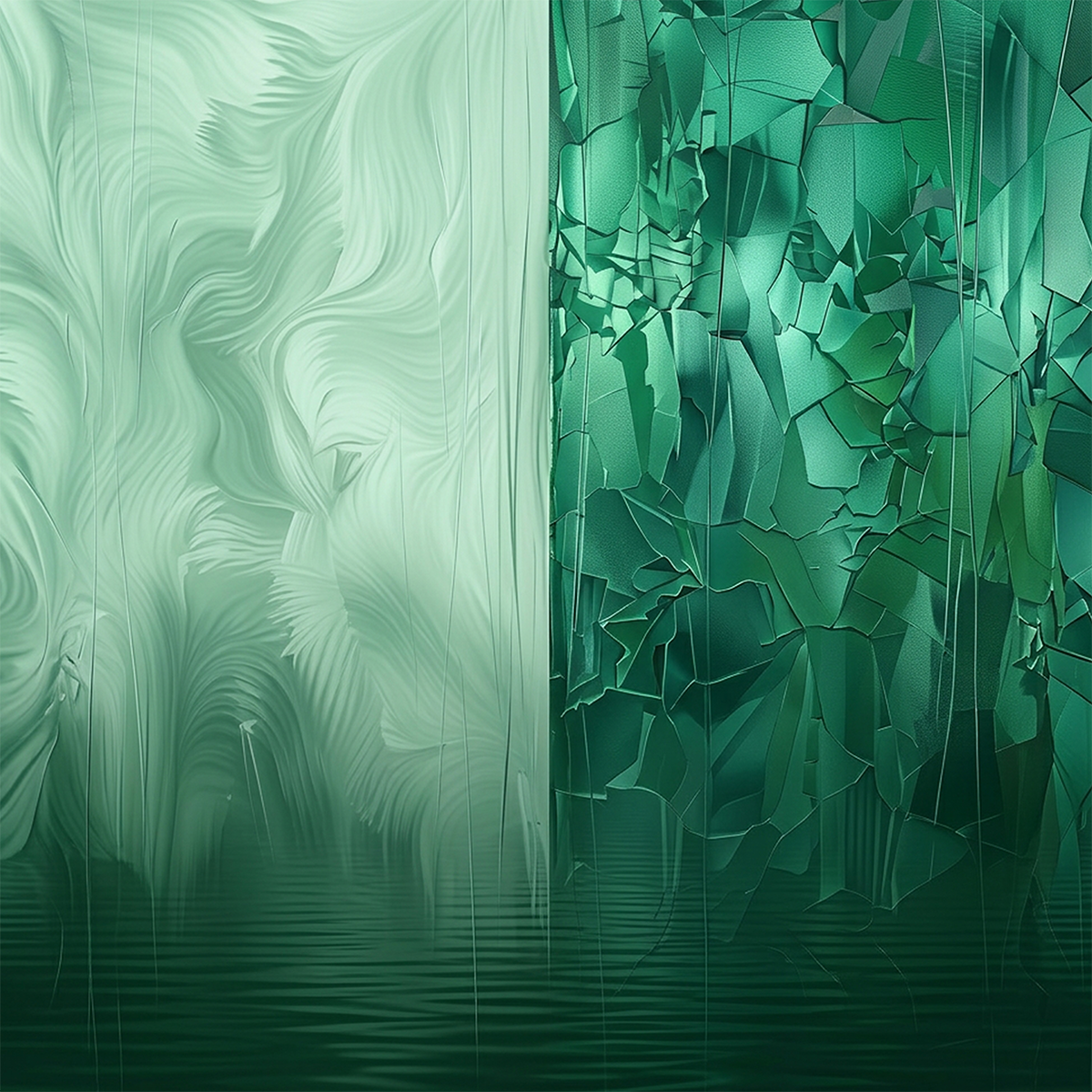 Jade Wave Abstract