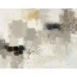 Neutral-toned abstract painting with layered brushstrokes