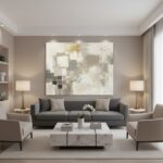 Ivory Grid 1 Abstract Wall Art