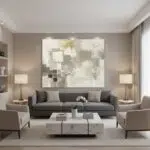 Ivory Grid 1 Abstract Wall Art