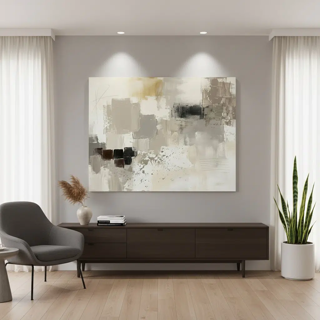 Ivory Grid 2 Abstract Wall Art