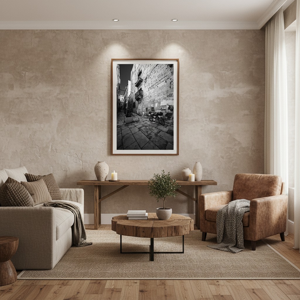 Malta Cospicua Alley Bike Wall Art