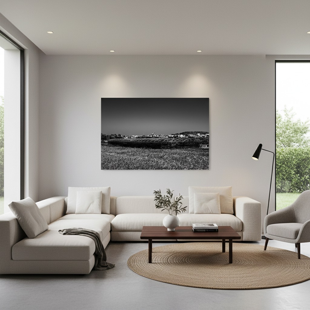 Gozo Fields Monochrome - Wall Art